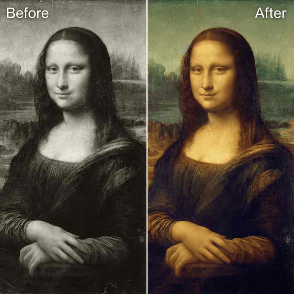 Image colorization generated with Nana Banana AI image to image