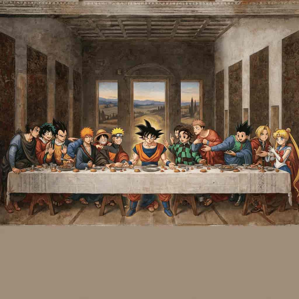 Leonardo da Vinci's 'The Last Supper' composition generated with Nana Banana AI text to image