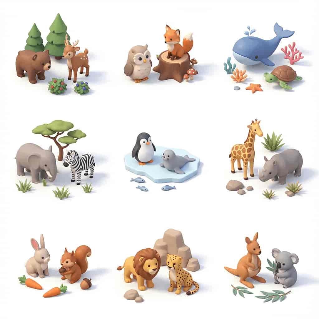 Isometric icons generated with Nana Banana AI text to image